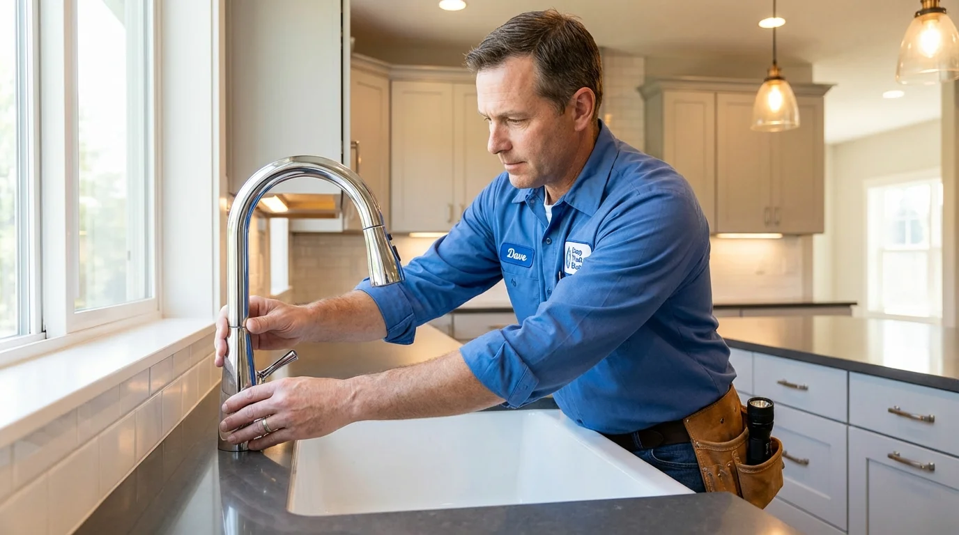 Kitchen faucet installation by Johns Plumbing LLC in Wesley Chapel